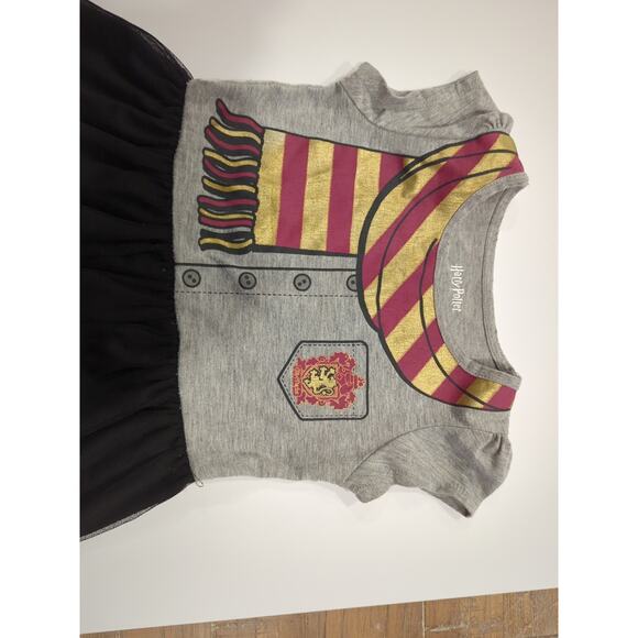 Harry Potter 4T Gryffindor Scarf Tulle T-shirt Dress Used - Picture 2 of 6
